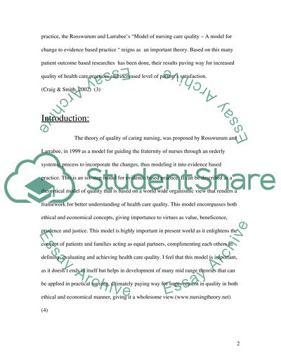 Nursing Quality of Care