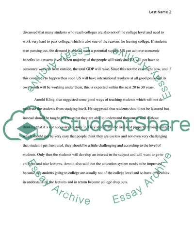 Arnold Kling Competition in Education