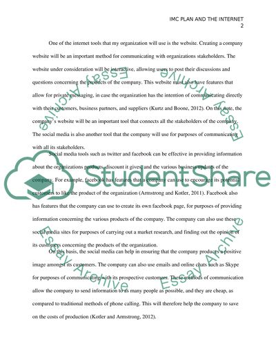 Integrated Marketing Communications Project 6/1