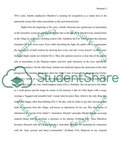 Masculinity in the Novel Things Fall Apart