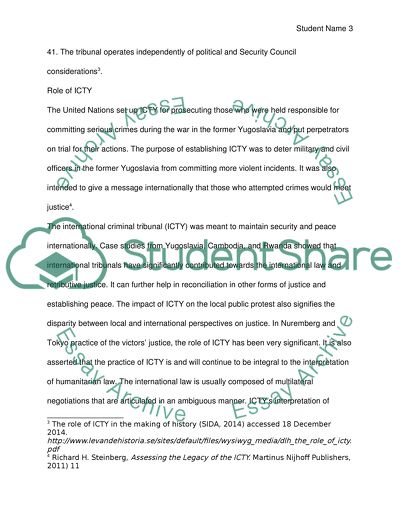 Characterize the role of ICTY in developing international criminal law