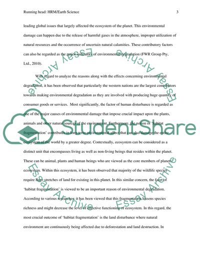 Environmental Degradation