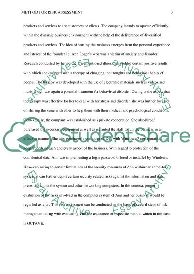Methods for Risk Assessment
