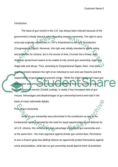 Gun Control in the US