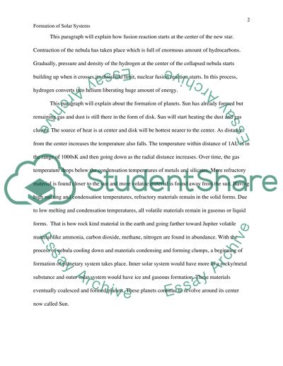 Formation of Solar Systems