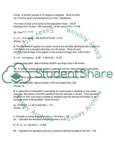 Statistics Problems-Week 5