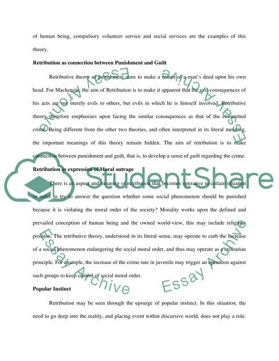 The Retributive Theory of Punishment