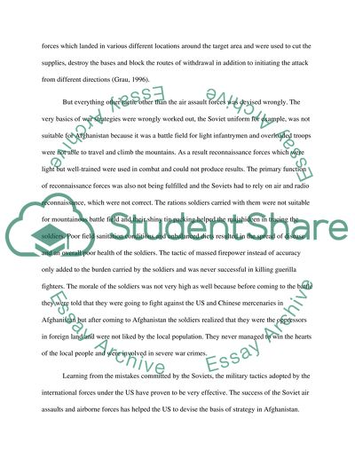 Tactics in Afghan War: The Past and The Present