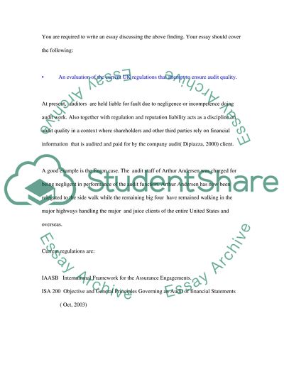 Auditing as the Activity When the Auditor Goes Over the Financial Statements