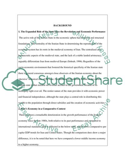 Iranian Economy Development