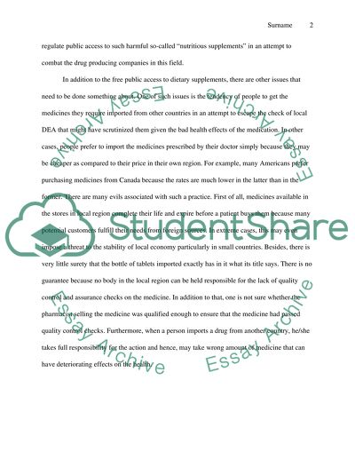 The Drug Enforcement Administration