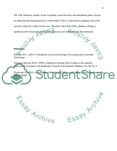 UDL Solutions Plan: Step Four