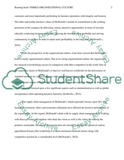 Visible Organizational Culture