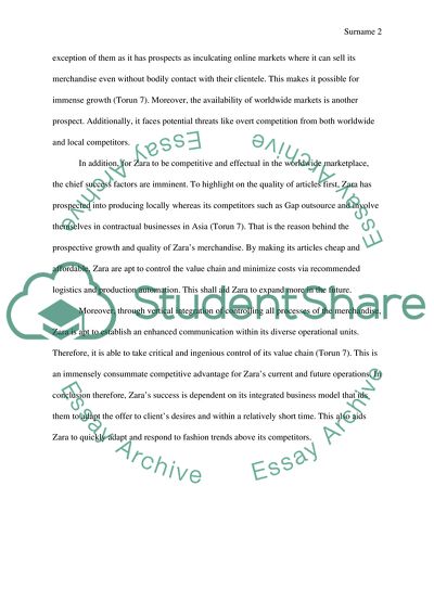 The Growth Strategy of Zara