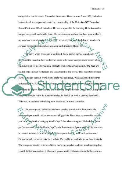 The History, Design and Strategies of Heineken