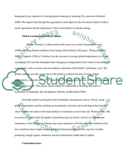 The Kyoto Protocol and climate change