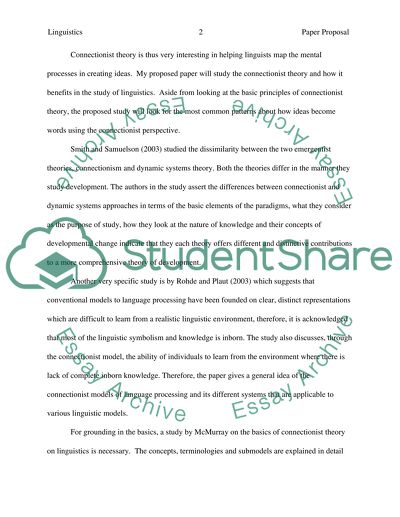 Connectionist modeling theory