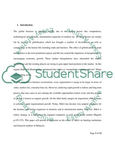 The Efficiency Effects of Mergers and Acquisitions in Malaysian and US Banking Institutions