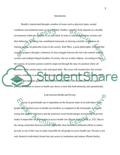 The Link between Health and Poverty