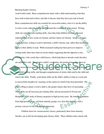 Literacy and First Graders