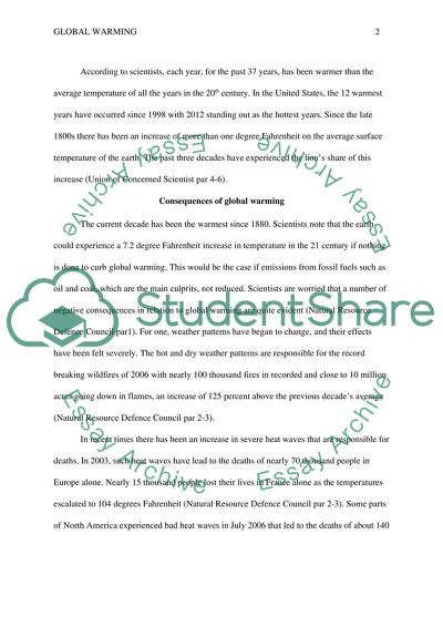 Prerequisites and Consequences of Global Warming