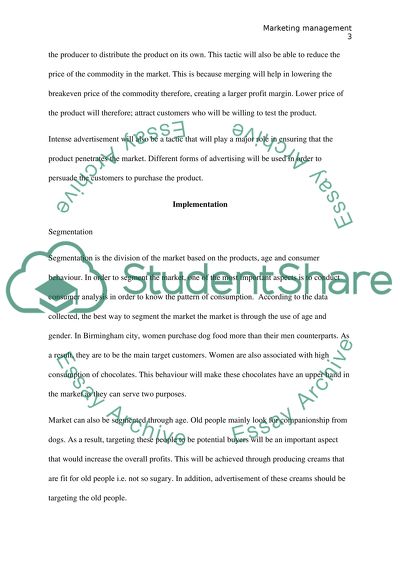 Marketing Management in Dog Foods Sector