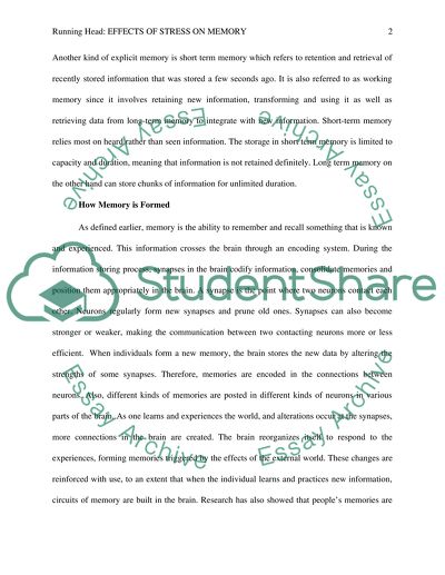 Effects of Stress on Memory