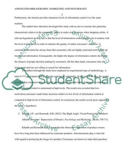 Psychology and Marketing Articles Analysis