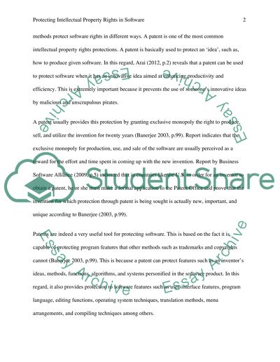 The Protection of Intellectual Property Rights