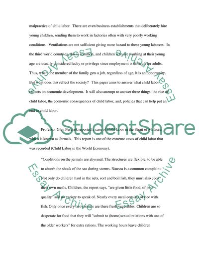 Child Labor and Economic Development