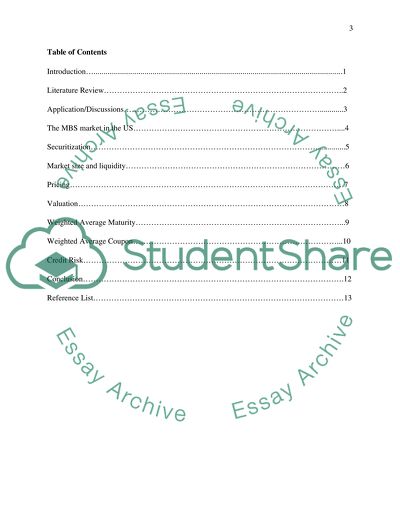 The Mortgage-Backed Securities Market in the United States