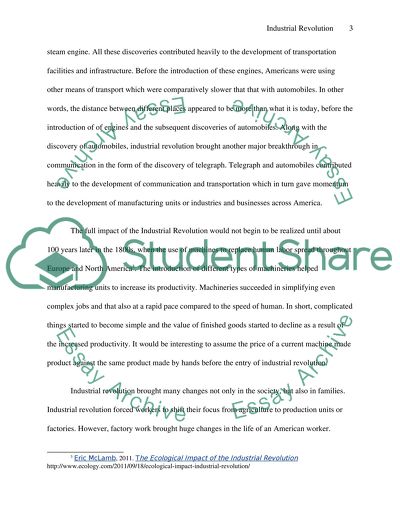 The Industrial Revolution and its Impact on the United States