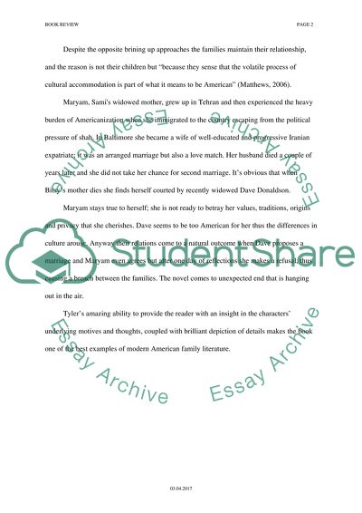 English Essay Examples Anne Tylers Digging To America Critical Essay Thesis Statement also Thesis Support Essay Anne Tylers Digging To America Essay Example Topics And Well High School Entrance Essay Examples