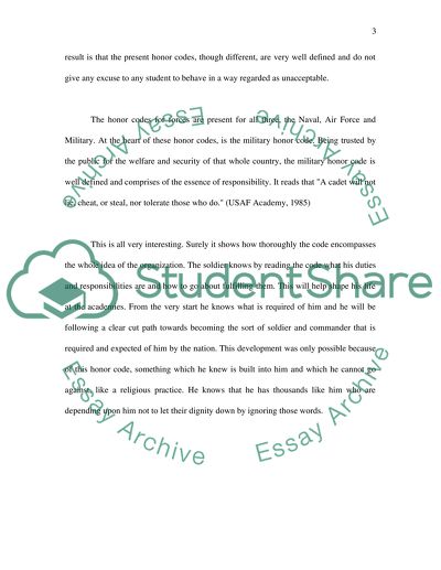 Honor System a Professional Responsibility