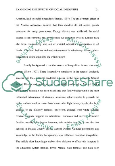 Examining the Effect of Societal Inequities