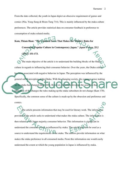 Otaku: Japans Subculture and How Youth Creates Its Own Alternative Markets