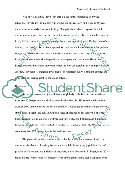 Physical Activities After the Stroke: Rehabilitation Process