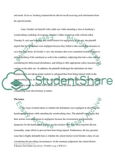 The Responsibility Developing Greider Individual Education Program