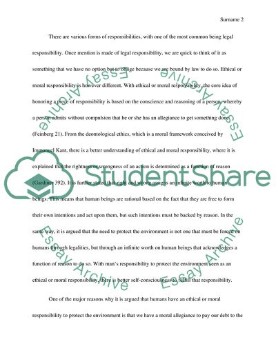 Do Humans Have an Ethical or Moral Responsibility to Protect the Environment