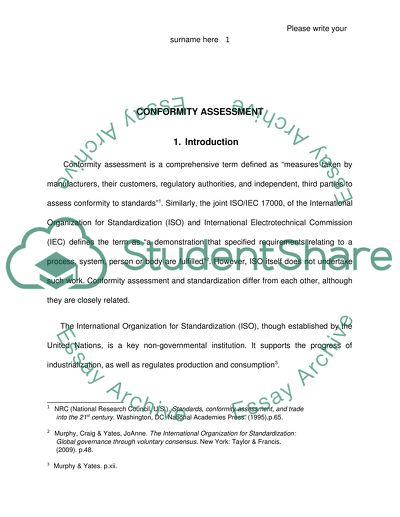 Conformity Assessment