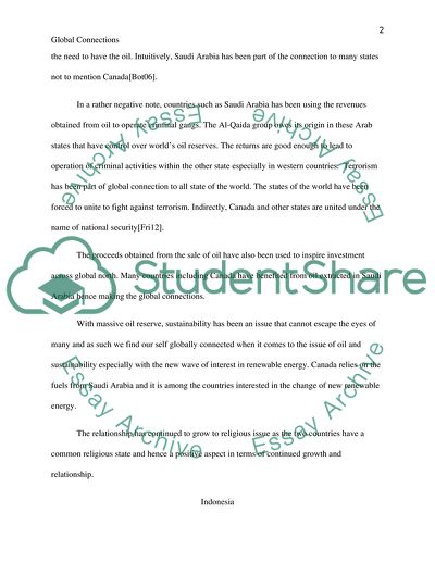 Global Connections Assignment Example | Topics and Well Written Essays ...