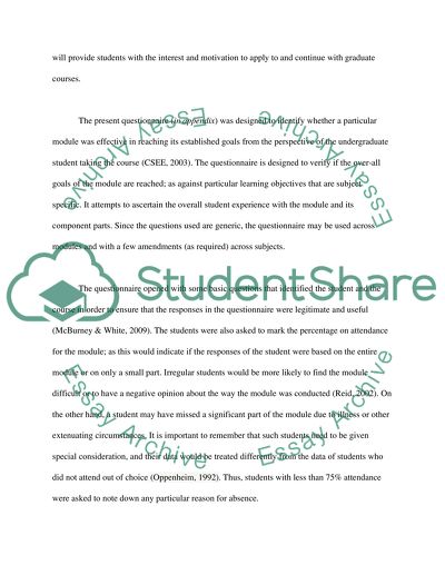 The Present Questionnaire