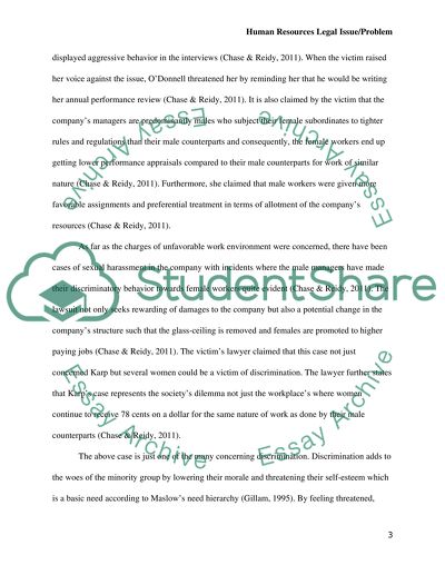 Human Resources Legal Problem