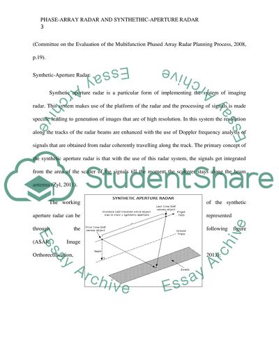 Phase-Array Radar and Synthetic-Aperture Radar (SAR)