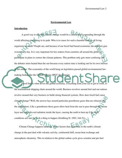 Environmental Law and IPCC Secretariat