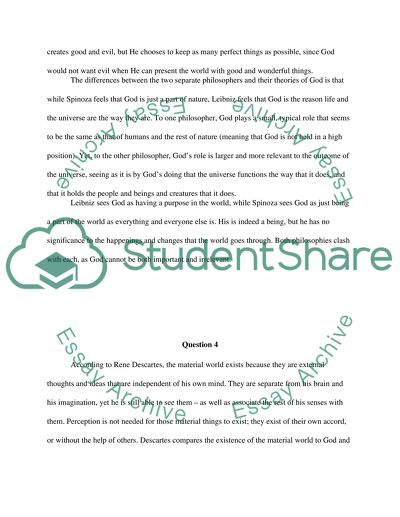 Philosophy(Descartes, Malebranche, Spinoza, Leibniz, Berkeley, Hume, Locke)