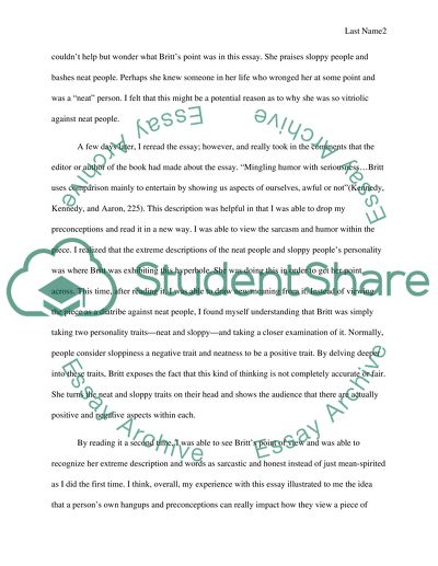 PR Paper for Neat People vs Sloppy People