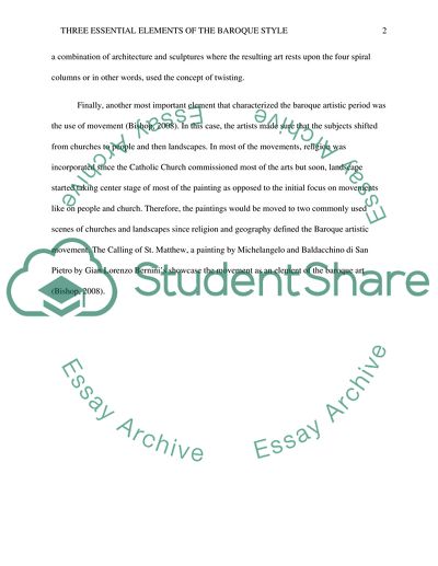 Three Essential Elements of the Baroque Style in Arts