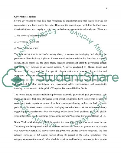 Essay on corporate governance