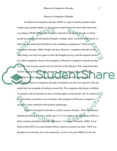 An Obsessive-compulsive disorder (OCD)